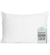 Pillowflex Sleep &amp; Toddler Pillow (13x19 inches)- Soft Faux Synthetic Down Alternative Pillows Pe...