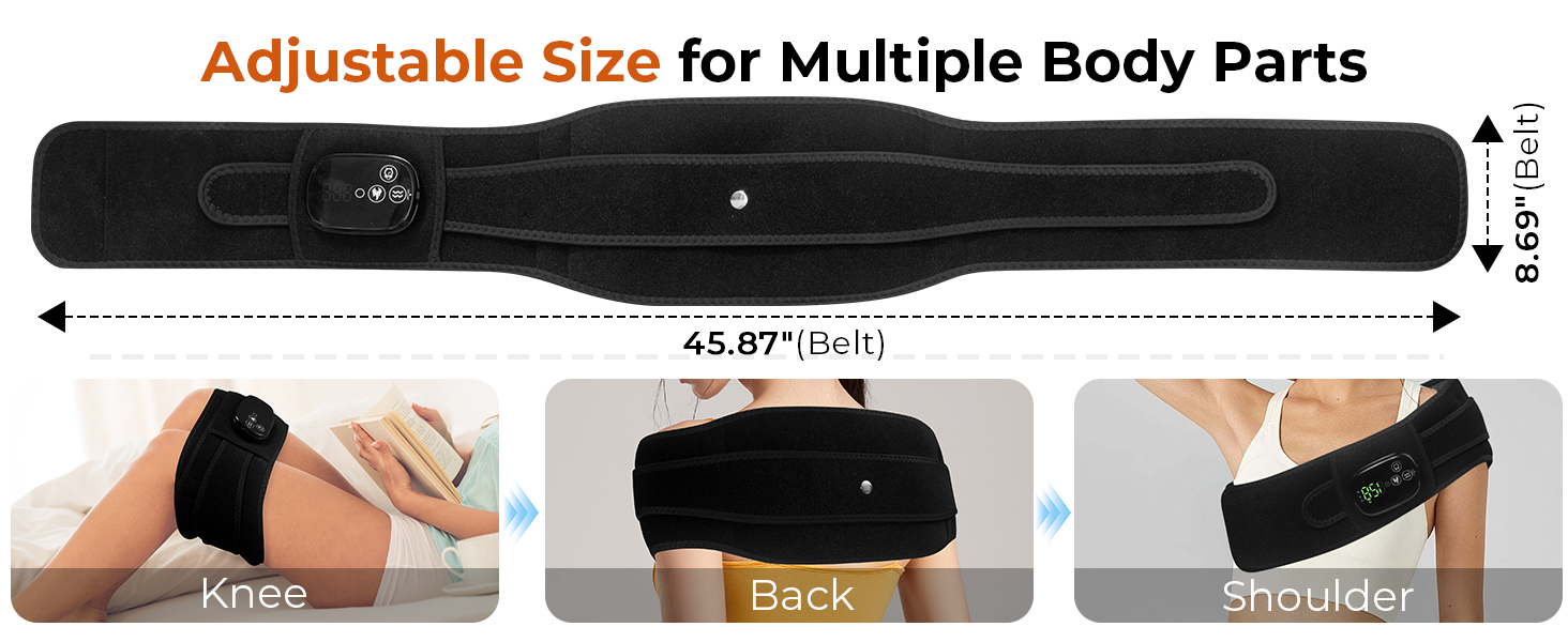 Heating Pad with Massager for Back Pain Relief