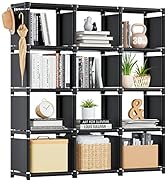 Mavivegue Bookshelf,12 Cube Storage Organizer,Book Shelf Organizer,Tall Bookcase Shelf,Book Cases...