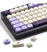 OHY XVX MOA Profile Purple Grape Theme PBT Dye-Sub Keycaps, Custom Keycap Set for Mechanical Keyb...