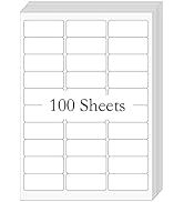 [100 Sheets 3000 Labels] BESTIKER Address Labels 1” x 2-5/8” Shipping Mailing Labels 30 per Page ...