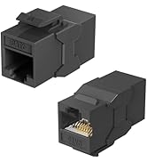 Jadaol RJ45 Cat6 Keystone Couplers, Female to Female Inline Couplers, 10Gbps Patch Cable Extensio...