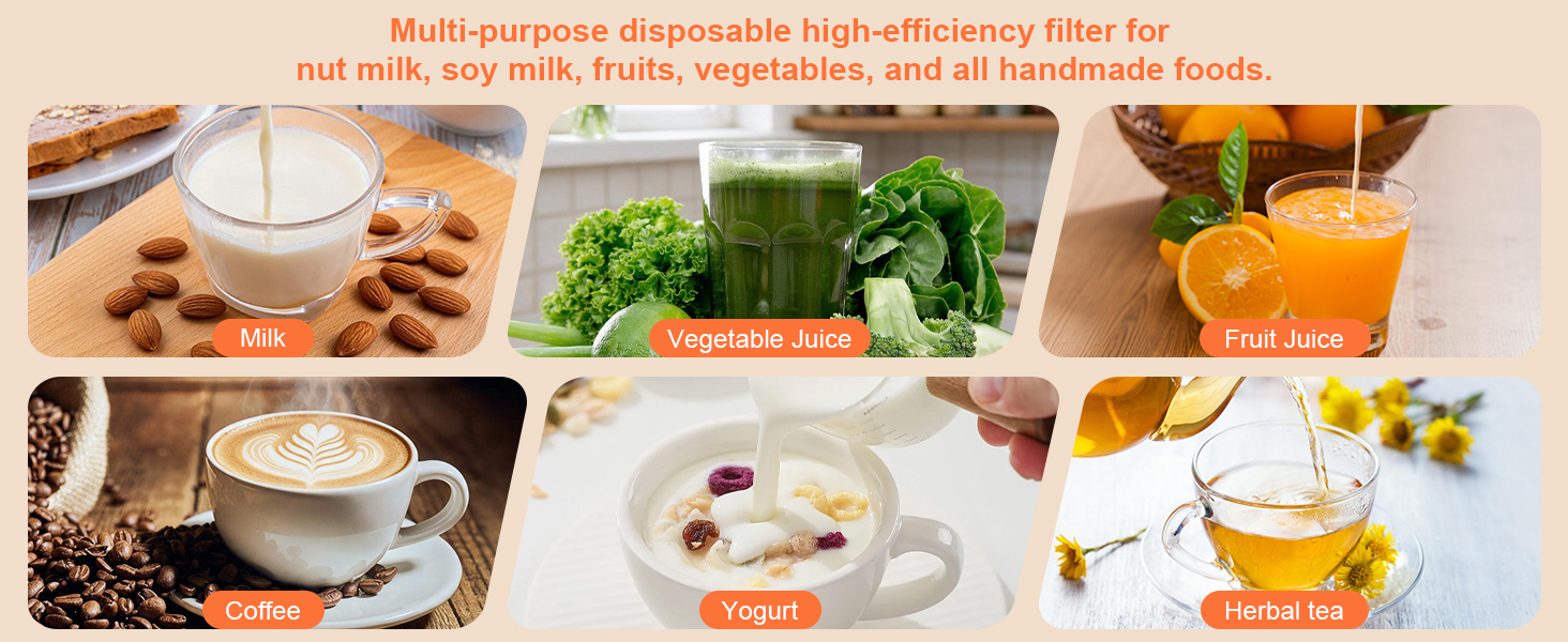 Multi-purpose, one-shot efficient filter for all drinks – your best helper for family parties.