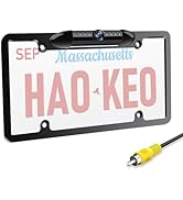 Backup Camera AHD 1080P Front Rear View Reverse Cam Metal License Plate Camera with Night Vision,...