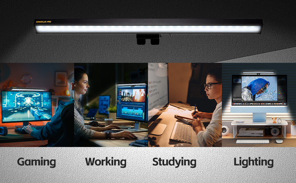 Computer Monitor Light Bar USB Powered Monitor Lamp Adjustable Color Temperature Brightness