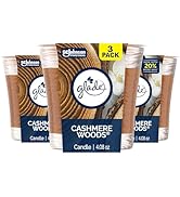 Glade 1-Wick Scented Candle Jar, Cashmere Woods, Air Freshener Infused with Essential Oils, 4.08 ...
