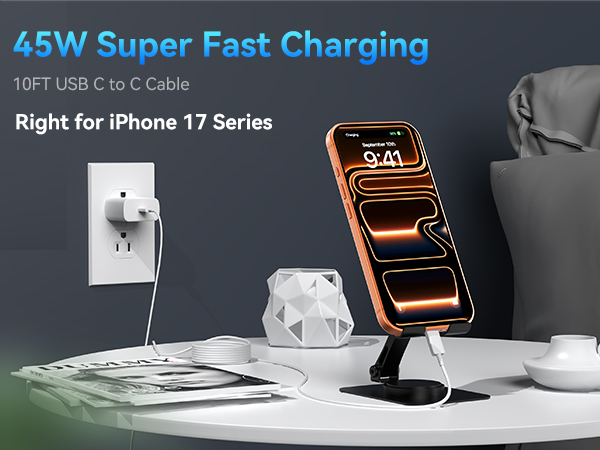 45w usb c charger iphone 17 pro max charger super fast charger type c charger