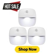 AMIR Upgraded Motion Sensor Light Indoor, Stair Lights Battery Operated, Cordless Stick-On LED Ni...