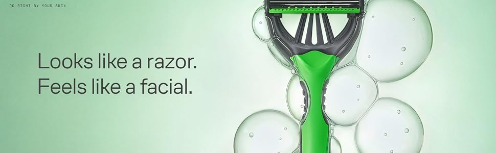 Looks like a razor. Feels like a facial.
