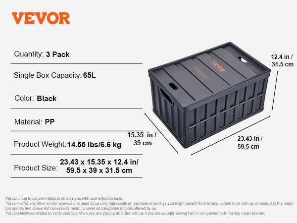 collapsible bins for storage