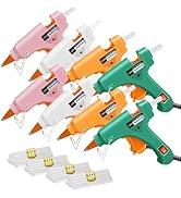Hot Glue Gun Kit with 40 Glue Sticks and Anti-Scalding Nozzles, 8 Pack Fast Preheating Mini Hot M...