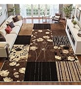 DweIke Washable 5x7 Area Rugs for Living Room, Soft Geometric Floral Bedroom Rug, Stain Resistant...