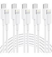 USB C to Lightning Cable [Apple MFi Certified] 5 Pack 6/6/6/6/6 FT iPhone Charger Type C to Light...