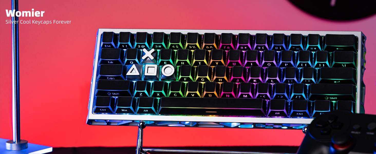 Womier Real Metal Custom Keycaps,WASD Keycaps for Mechanical Keyboard Cool Keycaps 1U Keyboard Caps