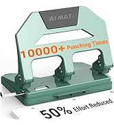 AFMAT HPX2 Heavy Duty 3 Hole Puncher, 40-Sheet Three Hole Punch Heavy Duty, 50% Reduced Effort Pa...