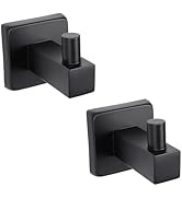 TocTen Bathroom Hook - 2 Pack Square Robe/Towel Hooks, 304 Stainless Steel Rustproof Coat Hook Wa...