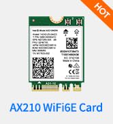 WiFi 6E Wireless Card Intel AX210 NGW Bluetooth 5.3 Tri-Band 5400Mbps Network Adapter for Laptop ...