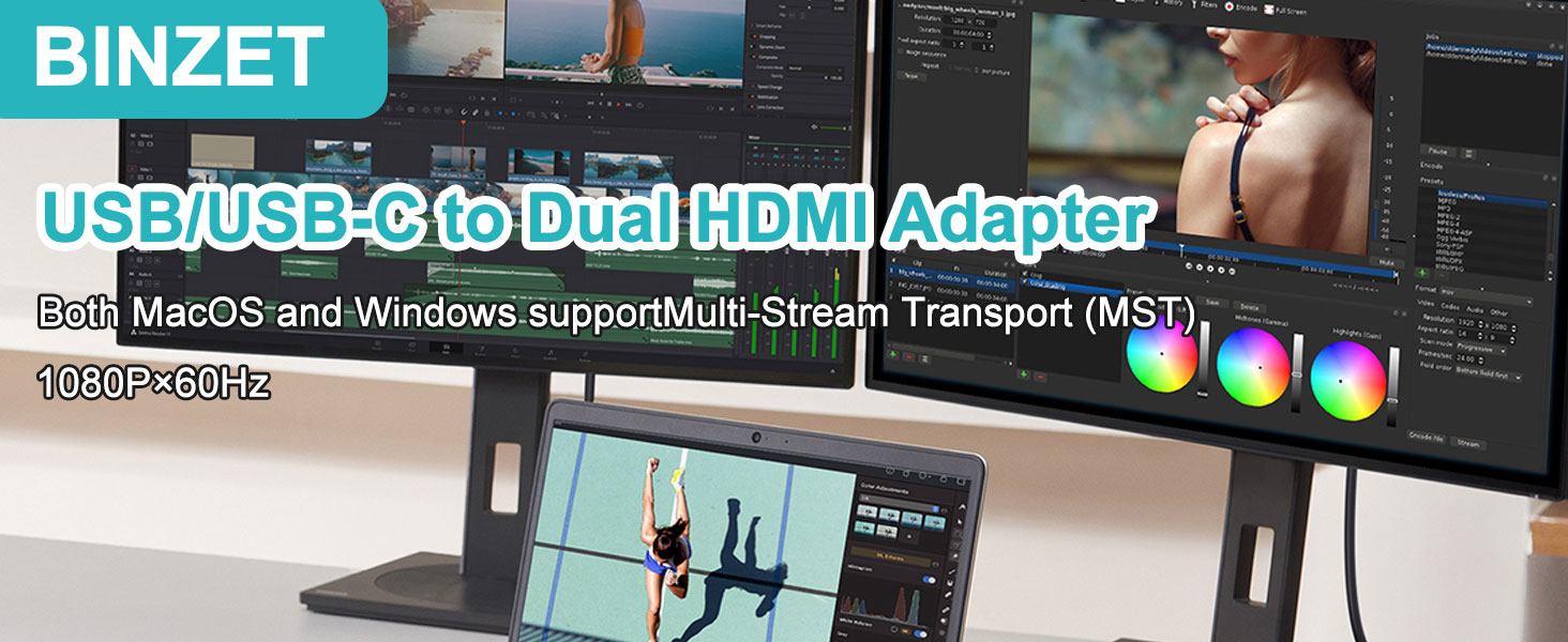 USB 3.0 to Dual HDMI Adapter