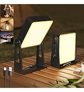 Rechargeable Camping Light Lamp, 2 Pack 4000mAh Dimmable LED Battery Powered Camping Lanterns wit...