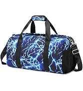 mezhsa Kids Gym Sports Bag Girls Boys Teen Dance Weekender Overnight Cheer With Shoe Compartment ...
