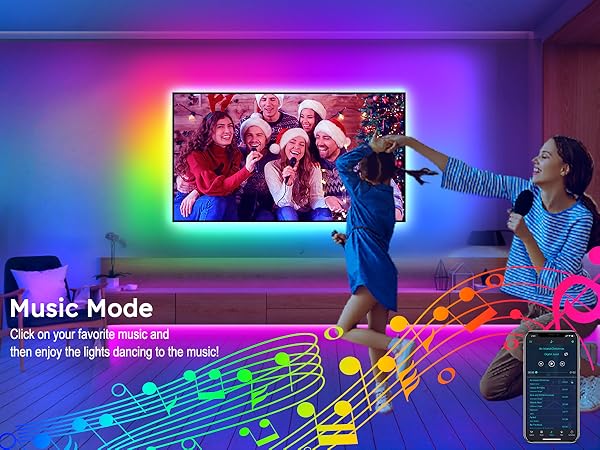 LED lights that change with tv music sync