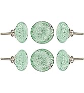 SPN-FOR1 Set of 6 Crystal Knobs Decorative Glass Knobs for Home Kitchen Cabinet Hardware Cupb...