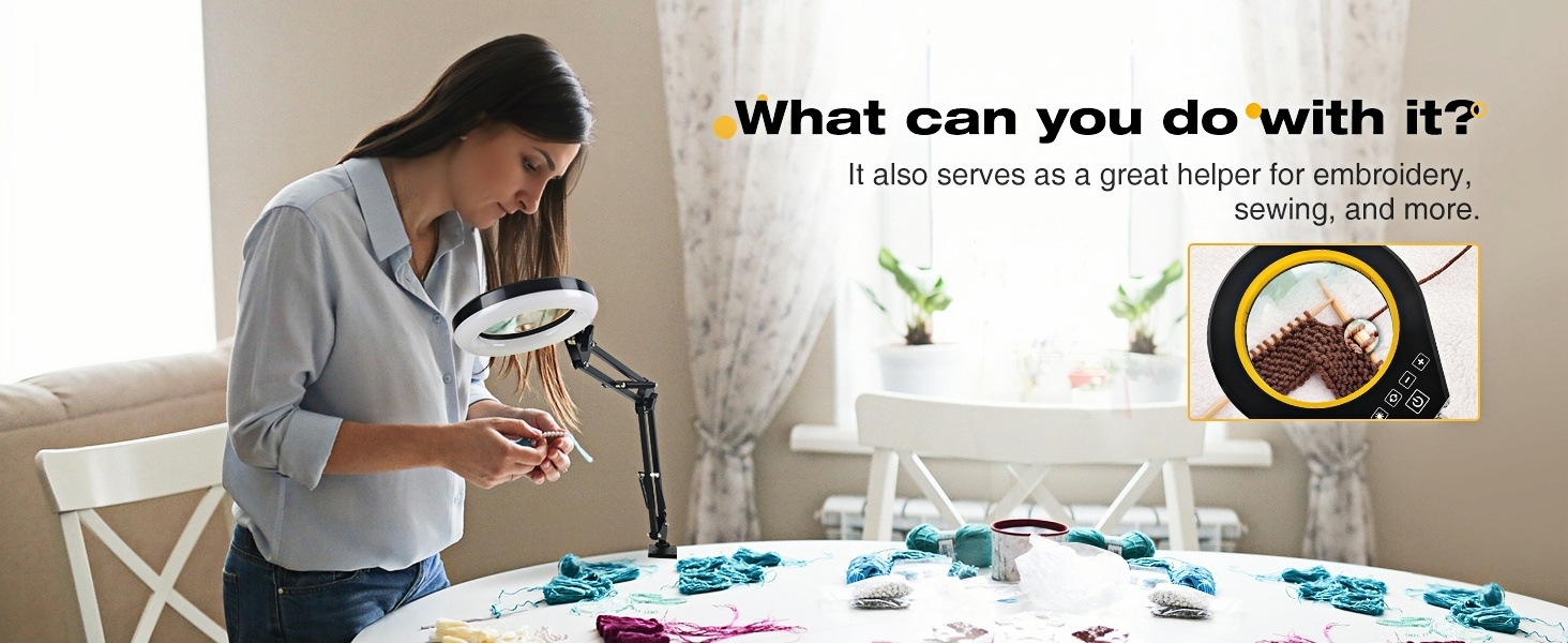 magnifying glass with light and