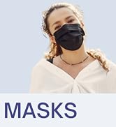 Young woman wearing black MagiCare mask