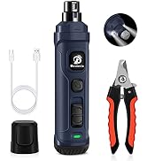 BOUSNIC Dog Nail Grinder and Clipper Kit - 2-Speed Quiet Pet Nail Trimmer Safe Powerful Electric ...
