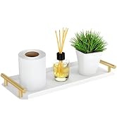 XZHXFX Toilet Paper Basket,Metal Toilet Tank Tray with Handles - Paper Storage for Bathroom &amp; Kit...