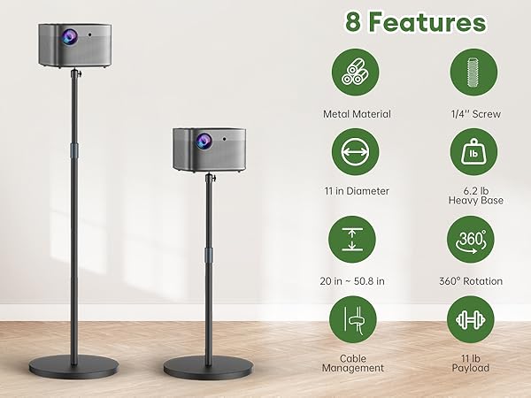 adjustable projector stand