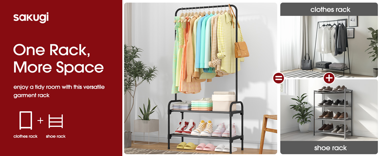 clothes rack shoe rack