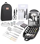 Camping Cooking Utensils Set Camping Essentials Camping Accessories Gear Must Haves Camper Tent f...