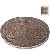 10 Inch Round Cat Scratcher Pad Refill - 3/5 Inch Thick Compressed Cardboard, Universal Fit for R...