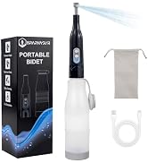Brarvagur Portable Electric Travel Bidet - Collapsible Bottle 350-550ML, High Pressure Dual Spray...
