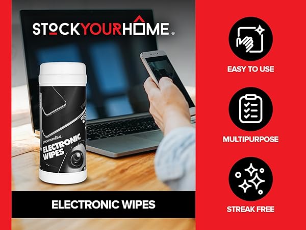 screen cleaning wipes, electronics cleaning wipes, streak free wipes, keyboard wipes