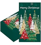 100 Pcs Christmas Paper Napkins, Xmas Tree Guest Dinner Hand Towels Disposable Christmas Napkins ...