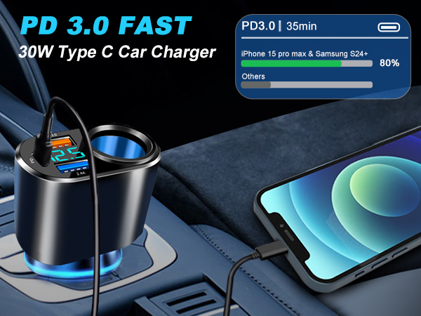 Type C Car Charger