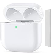 Wireless Charging Case Compatible with AirPods 4, USB-C Port, Charger Case Replacement, with Blue...