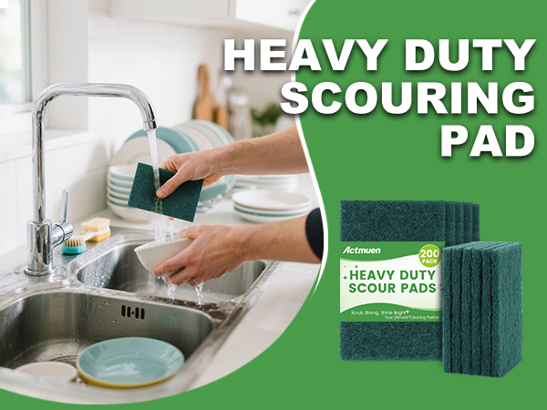 HEAVY DUTY SCOURING PADS 200PCS