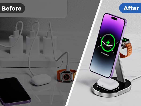 wireless charging station for apple products
