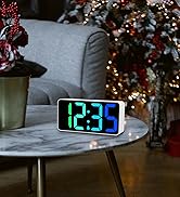 DreamSky Super Loud Alarm Clock for Heavy Sleepers - RGB Small Digital Clock for Kids Bedroom Bed...