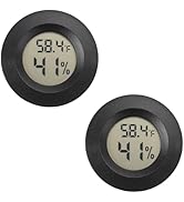 Mini Hygrometer Thermometer Digital Humidity Meter 2 Pack Indoor/Outdoor Humidity Monitor Reptile...