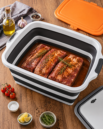BBQ Prep Tub with Lid and Cutting Board