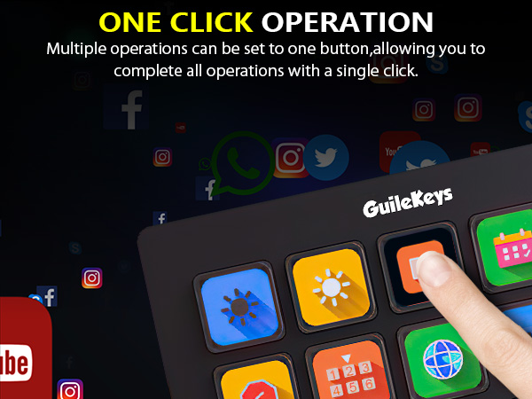 Stream Controller, Stream Deck with 15 Macro Keys Customizable, Gaming Macro Keypad