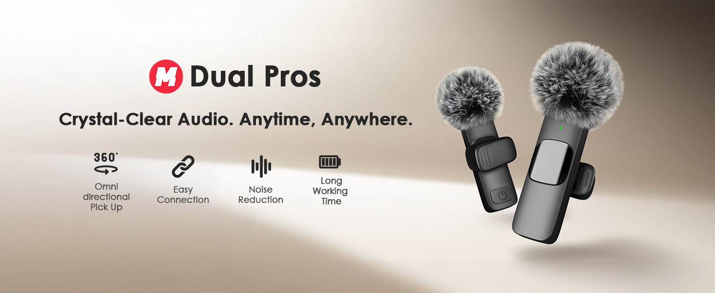 Microphone for iPhone, wireless microphones, mini mic, bluetooth microphone, lavalier microphone