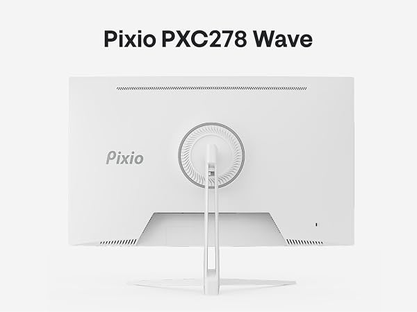 Pixio PXC278 Wave White 27 inch 180Hz Refresh Rate QHD 1440p Resolution 1650R Curved Fast VA Panel 1...