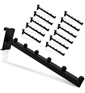 Suntree 12-PC 12 Inch Gridwall Waterfall Hooks with 6 Balls, Heavy Duty Display Hooks for Clothin...
