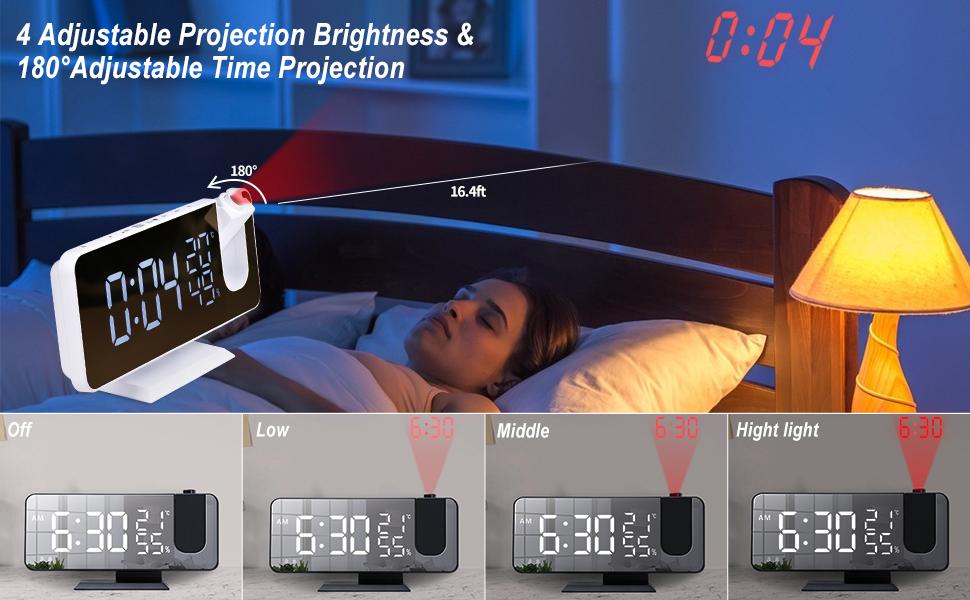 EVILTO Projection Alarm Clock