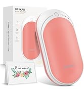 BESKAR Rechargeable Hand Warmer, 5200mAh Electric Hand Heater, Double-Sided Heating, USB Quick Ch...